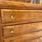 Art deco chest of drawers in oak