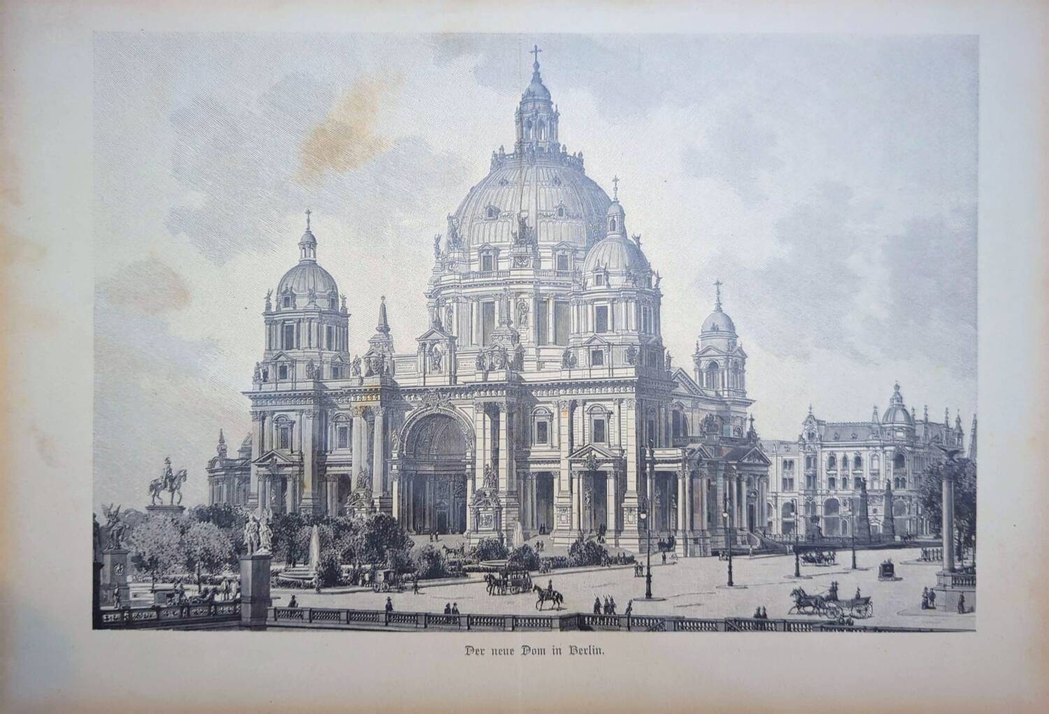The Berlin Cathedral. Engraving printed in 1897.