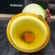 vintage vase glass gradient red yellow relief flower 22cm