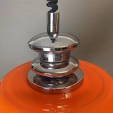 Mid Century Modern orange pull down  lamp