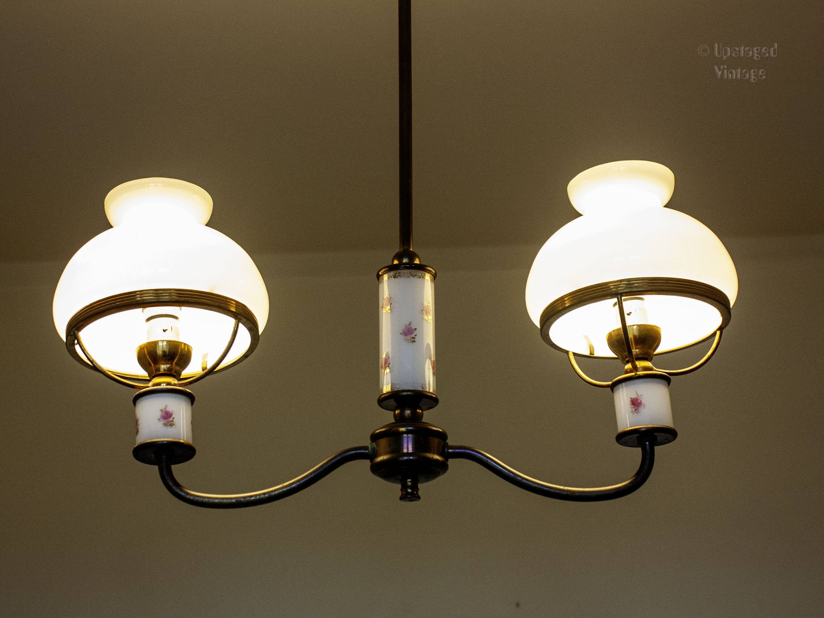 Vintage double ceiling light oil lamp style Lighting