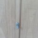 Meuble vintage 2 portes, faible profondeur en bois marqueté finition cirée