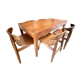 Dining table + 6 chairs inspired by Hans J. Wegner CH30 – rosewood wood