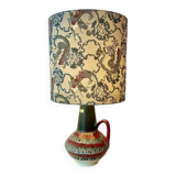 Special accent lamp made from MCM vase with Japanese dragon shade.