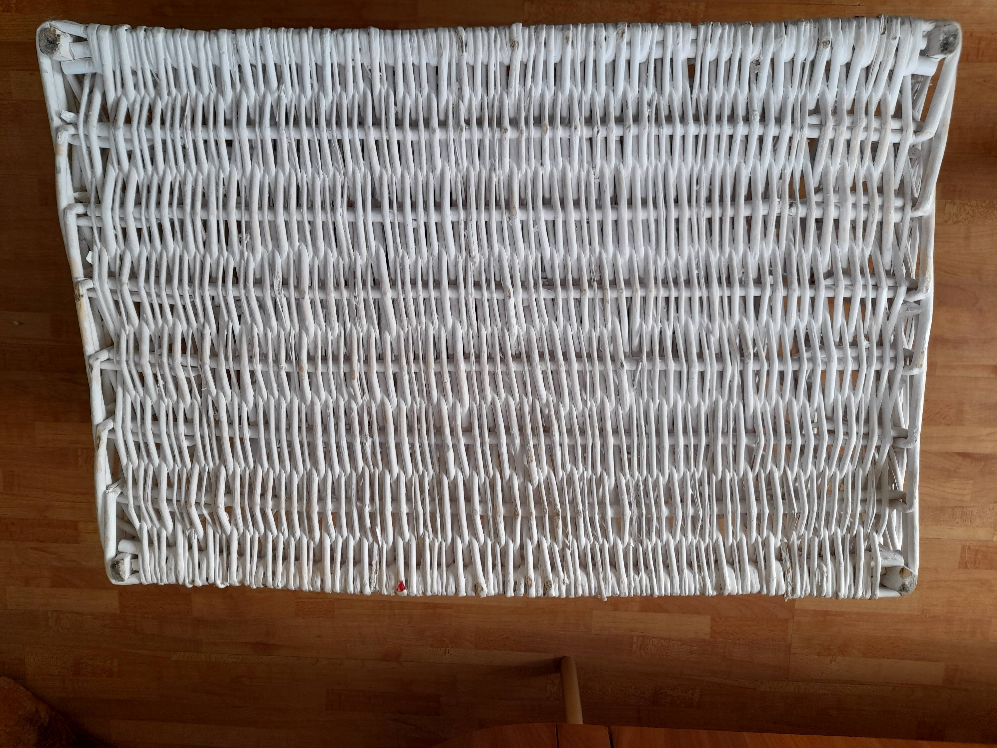 Bleached wicker trunk - toy chest