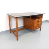 Vintage oak desk from the 1960s.