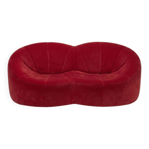 Canape 2 places pumkin pierre paulin rouge tres bon etat