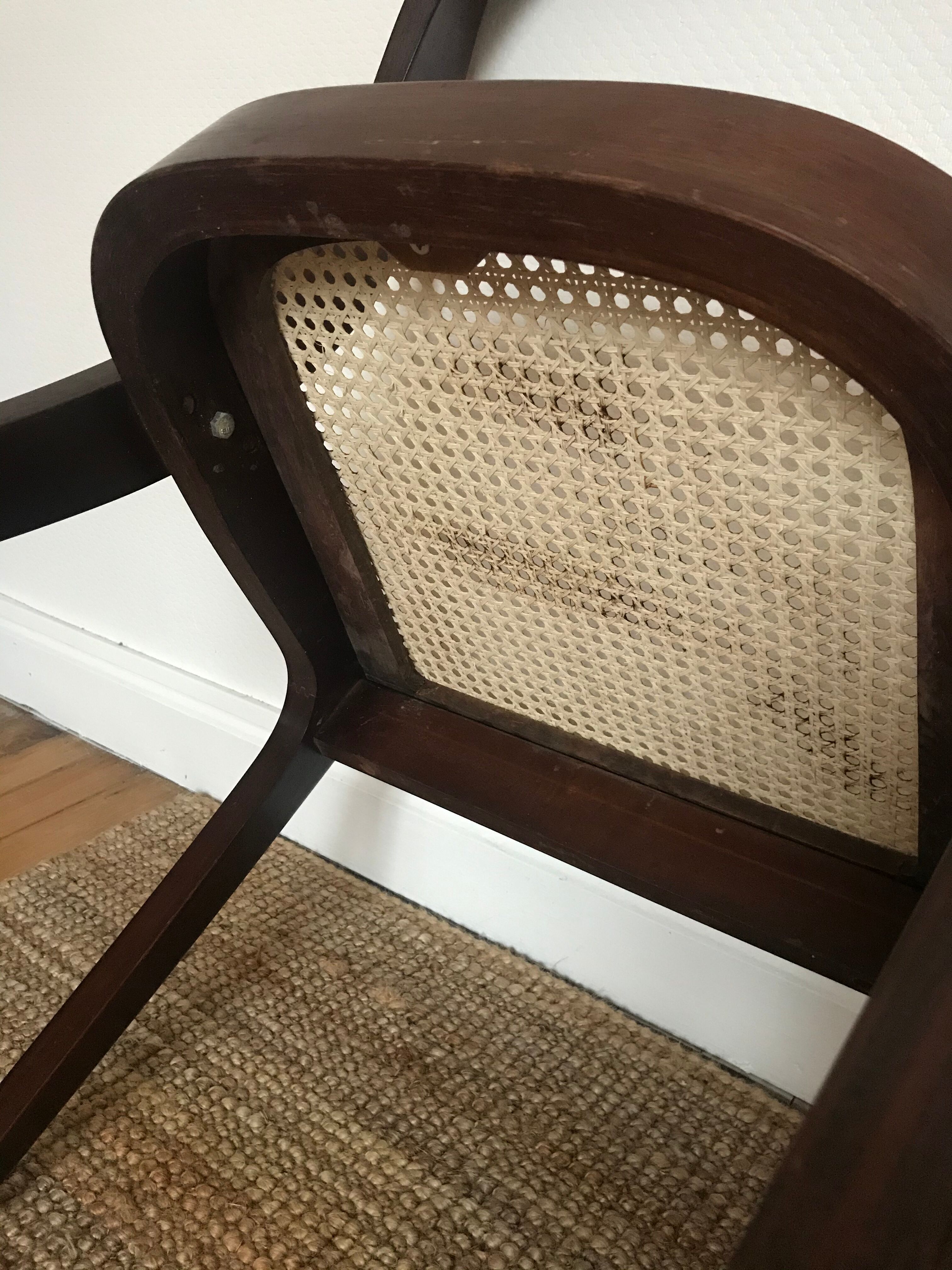 Pair of Baumann canne gondole chairs