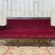 Canapé banquette époque Restaurarion velours rouge