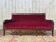 Canapé banquette époque Restaurarion velours rouge