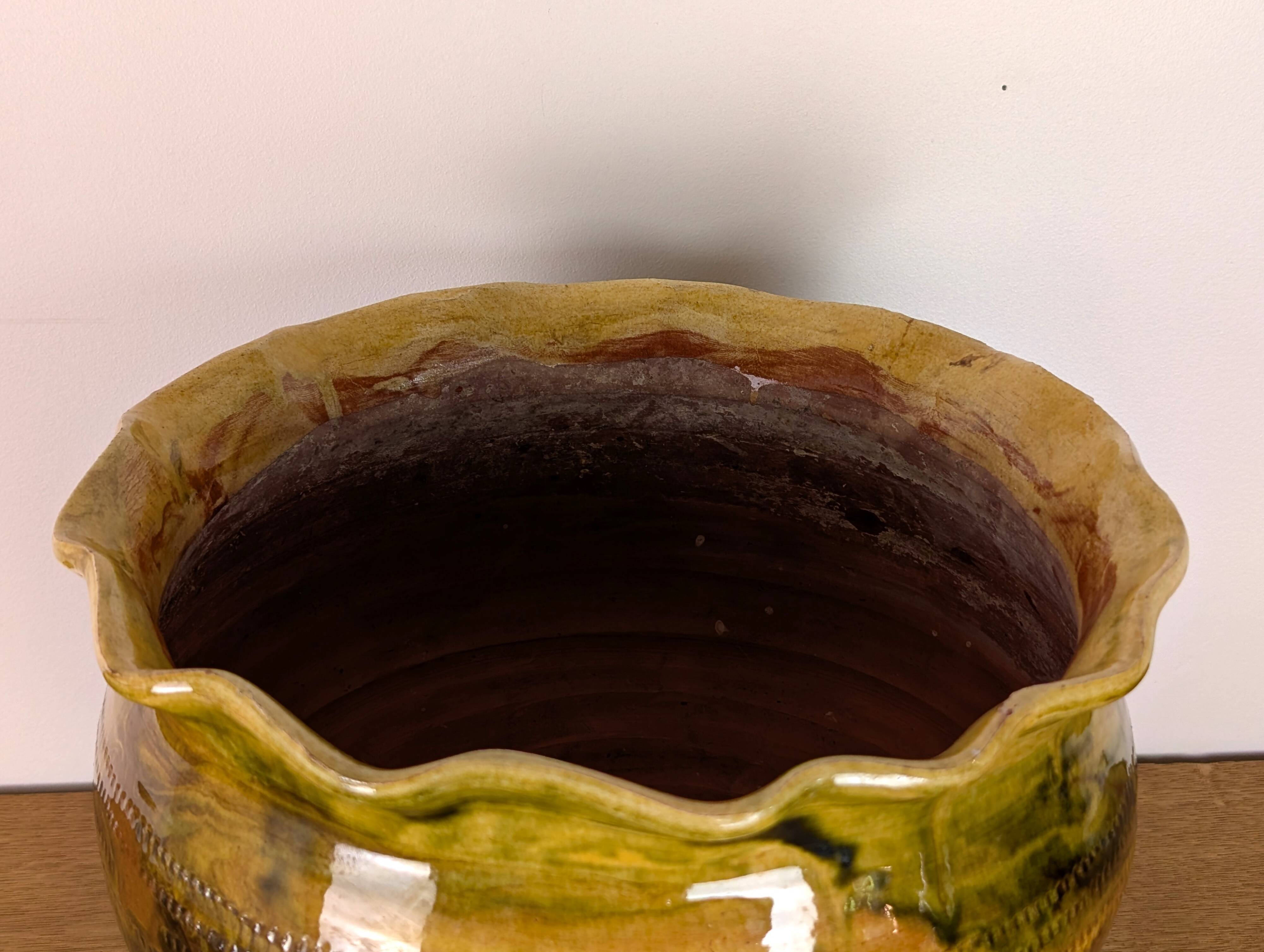 Glazed earthenware planter