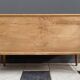 Low sideboard, white leatherette drawer fronts, 1960s