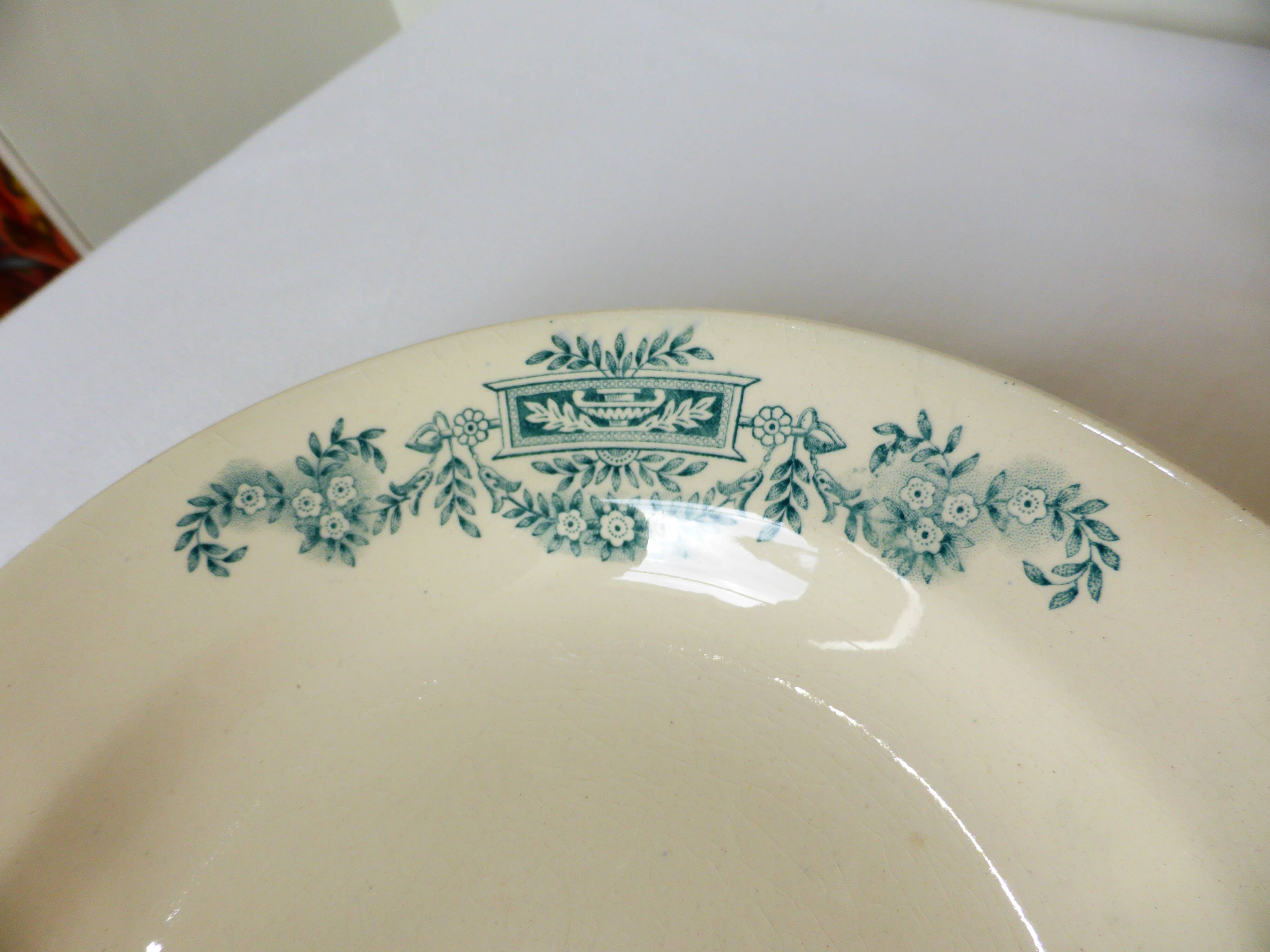 3 vintage Longchamp soup plates, Lutèce model 220523