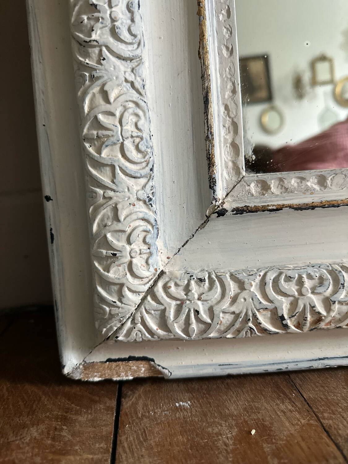 Antique Louis Philippe trumeau mirror 104 x74