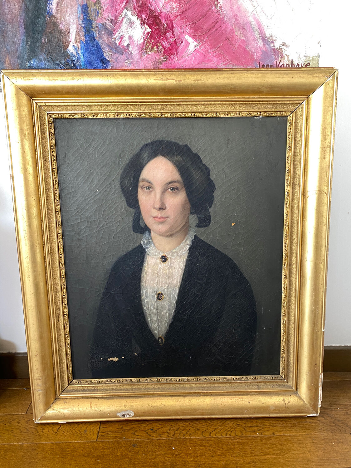 Portrait de femme école du XIXeme siècle