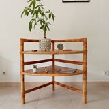 Table d'angle en bambou et rotin par Adrien Audoux et Frida Minet années 50