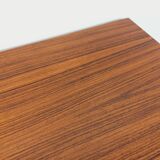 Vintage Scandinavian modernist chest of drawers in rosewood and black metal.