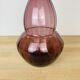 2 Italian Empoli decanters 66 cm mouth-blown glass