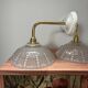 Pair of Art Deco glass gold wall sconces