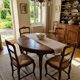 Extendable table in Louis XV style in oak (2 extensions)