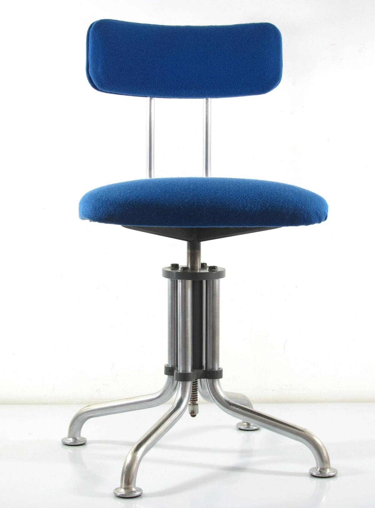 Chaise de bureau Gispen vintage bleue des années 1930