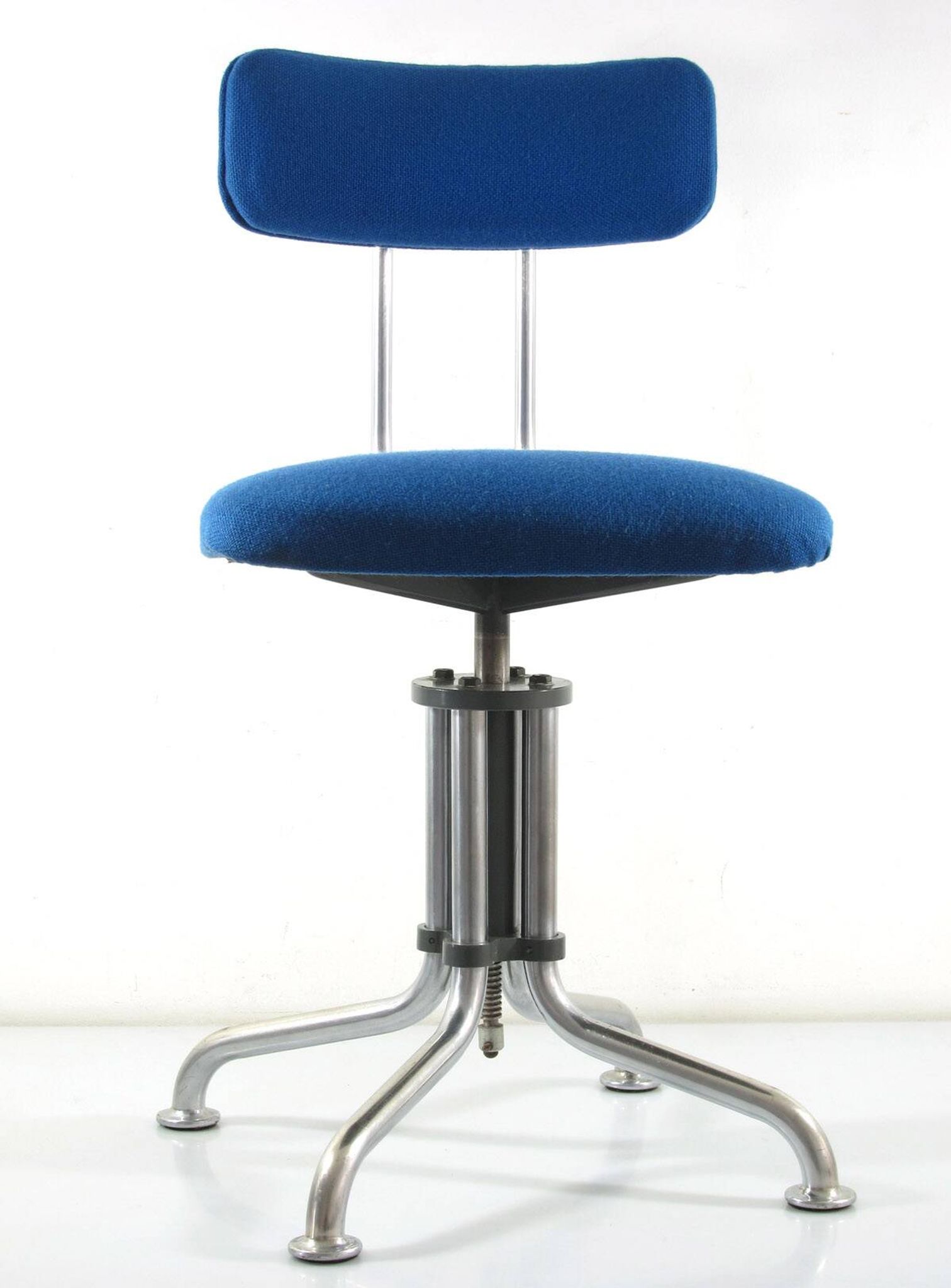 Chaise de bureau Gispen vintage bleue des années 1930
