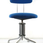 Chaise de bureau Gispen vintage bleue des années 1930