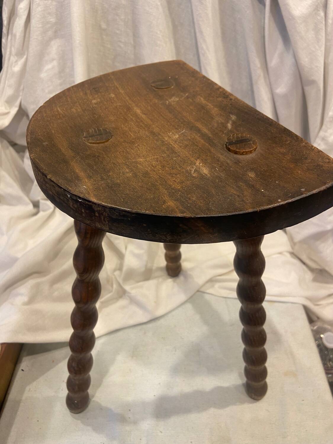 20th century tripod wooden stool