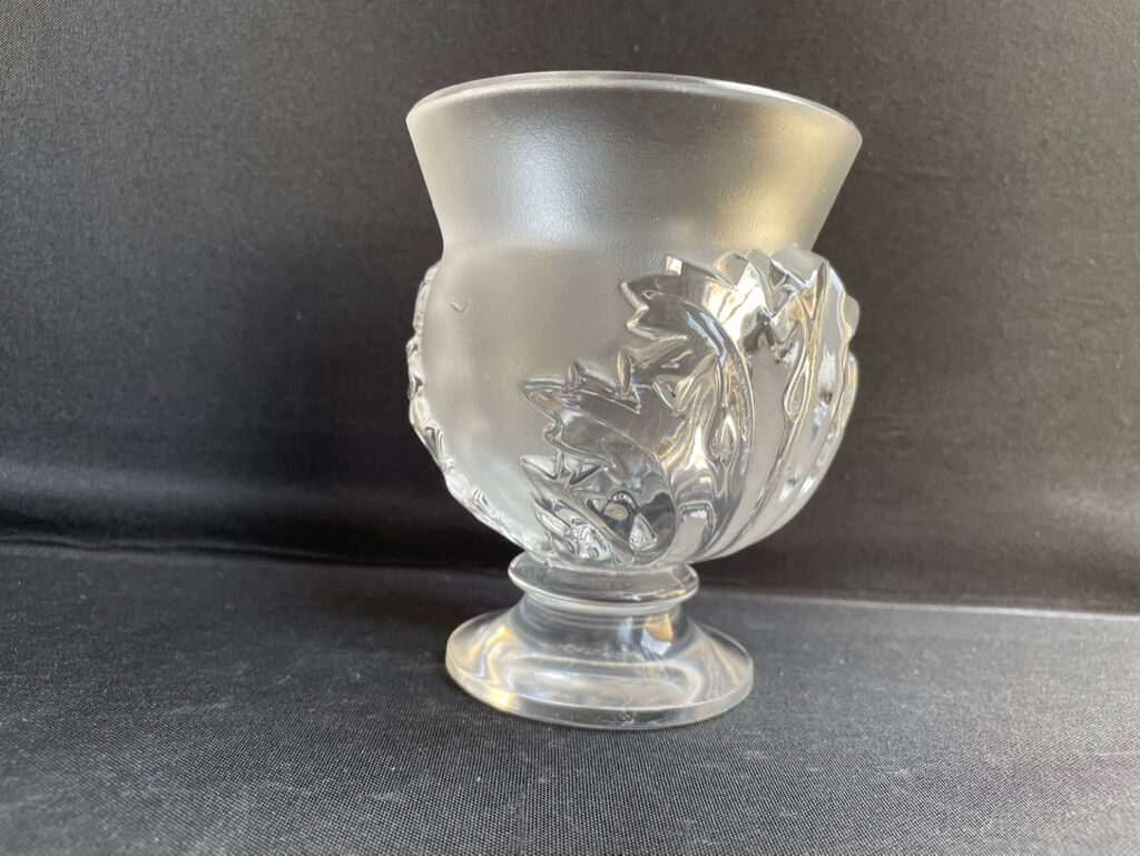 Vase signed Lalique France Saint Cloud model