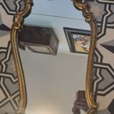 Baroque mirror Louis XV gilded wood (83 x 45cm)