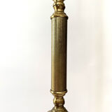 Brass and onyx marble floor lamp