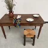 Old walnut bistro table