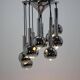 Beautiful cascade chrome pendant, 1970s