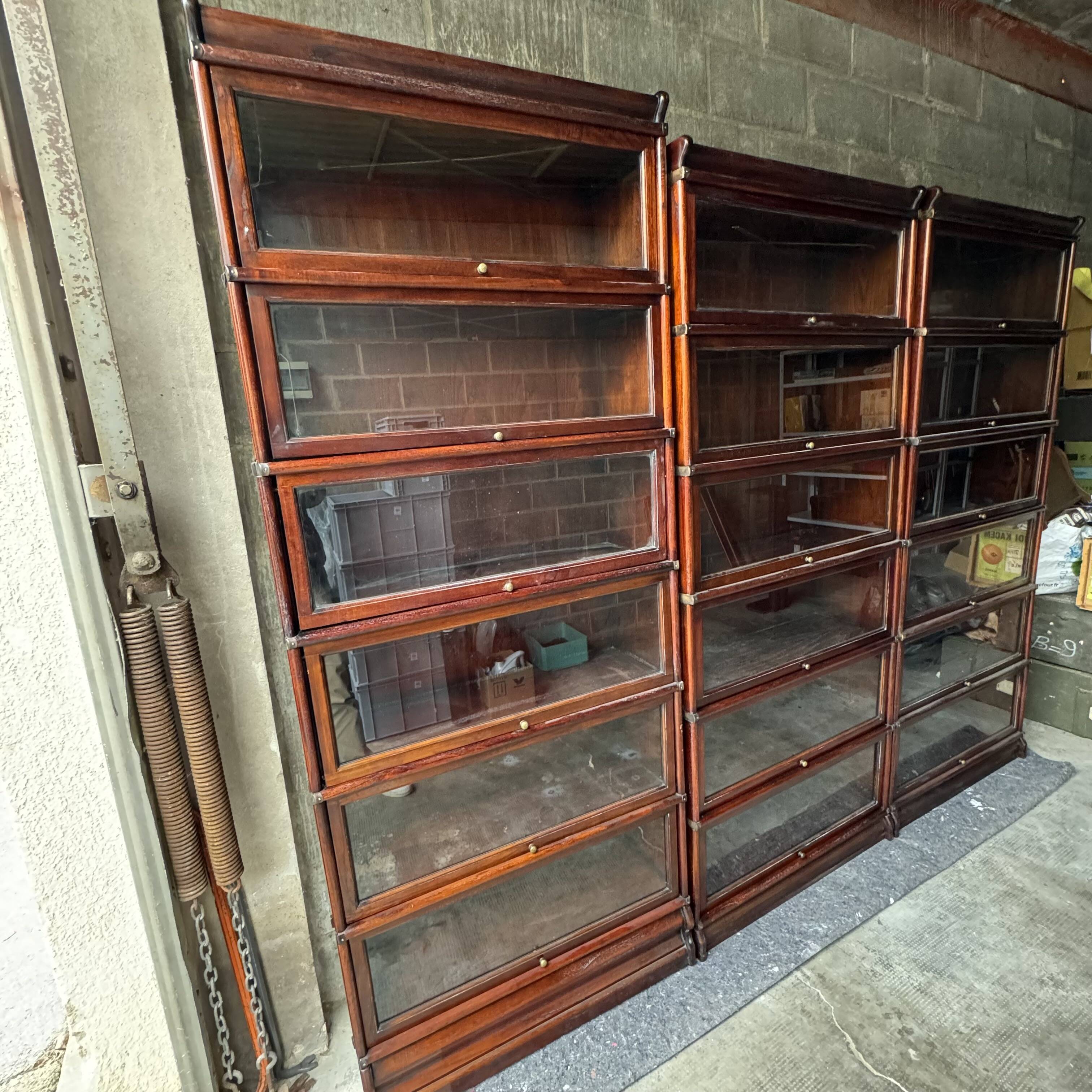 Bibliothèque 18 modules en acajou Globe Wernicke