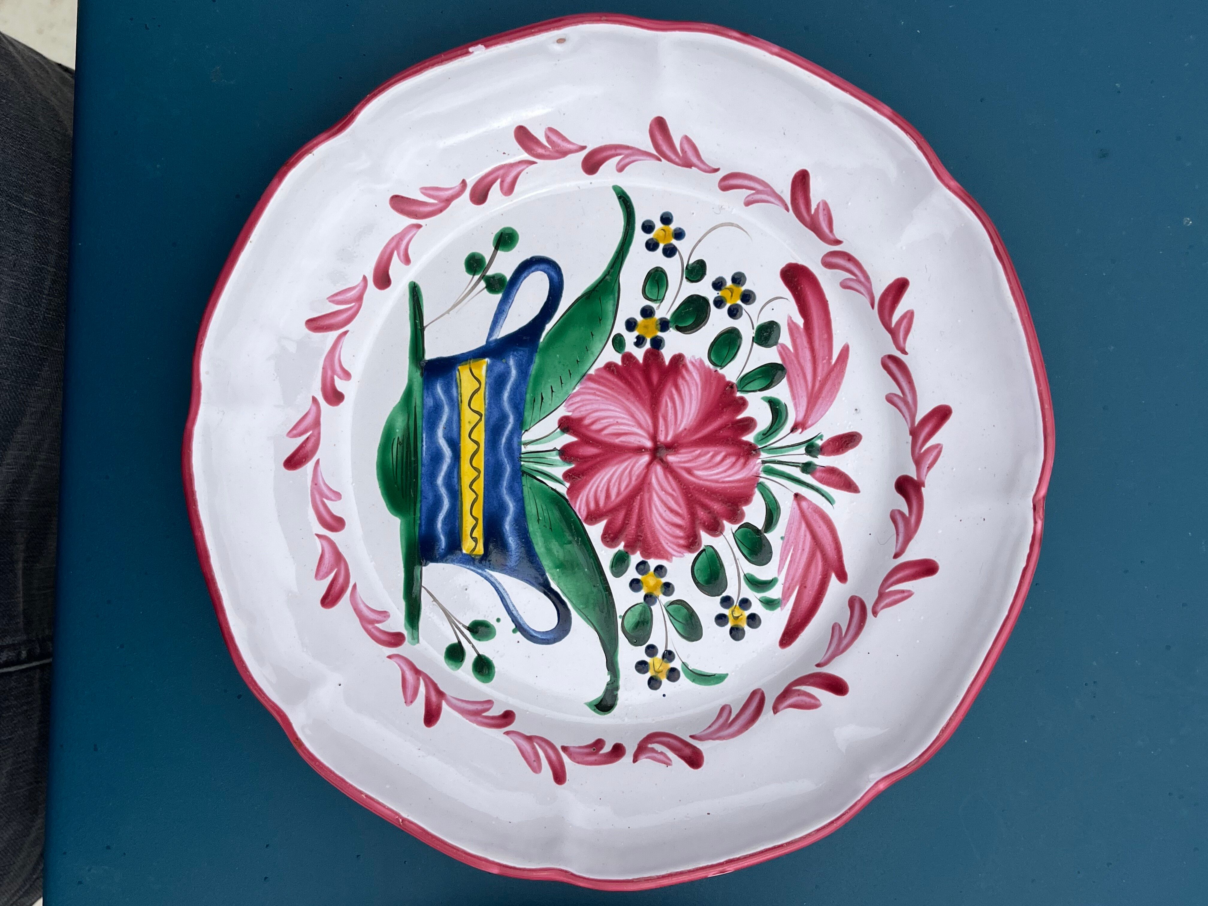 Two very old earthenware plates from the East.