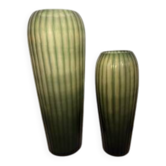 Vase en verre soufflé à la main et gravé