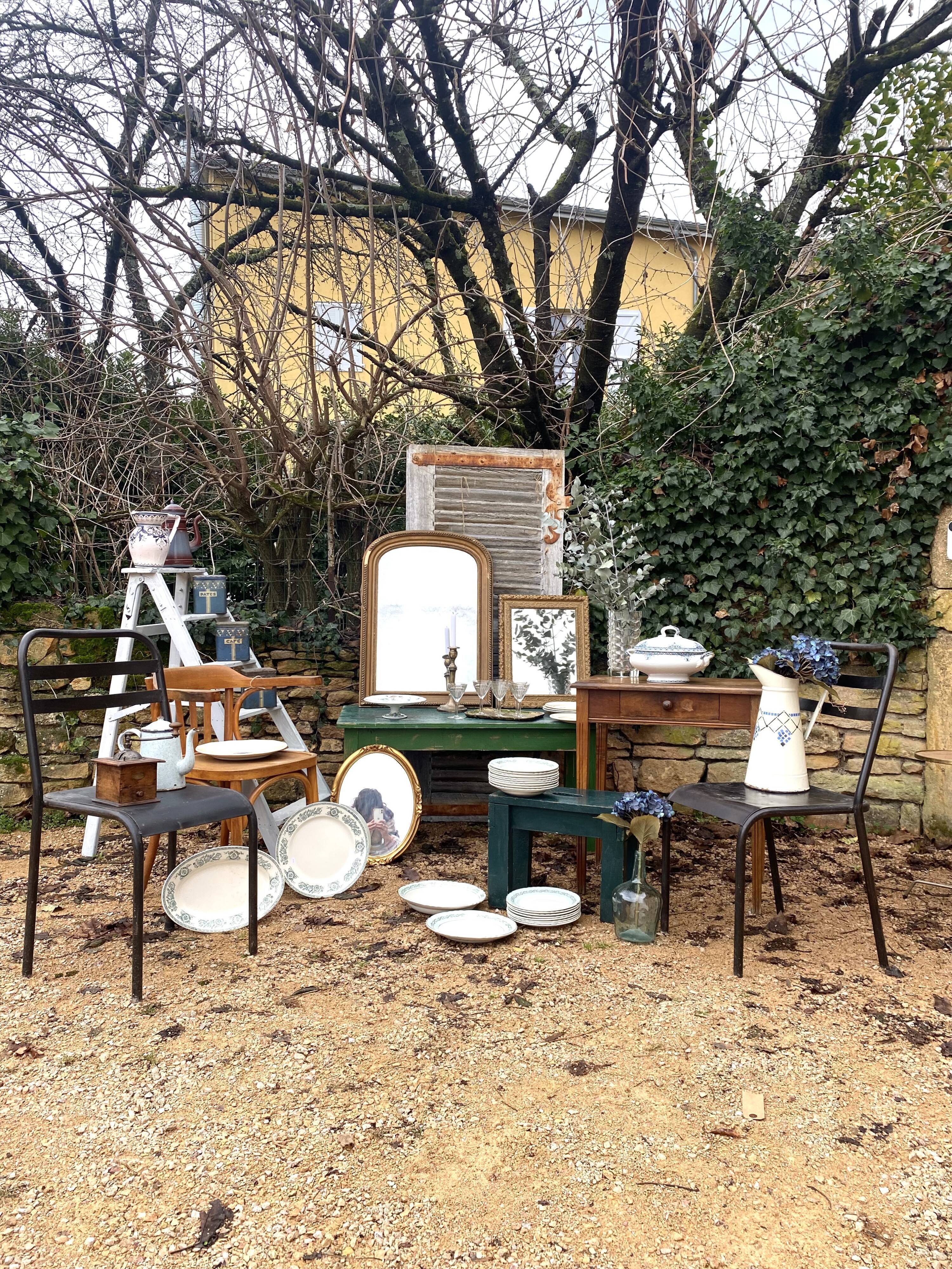 Solid wood farmhouse stool painted green