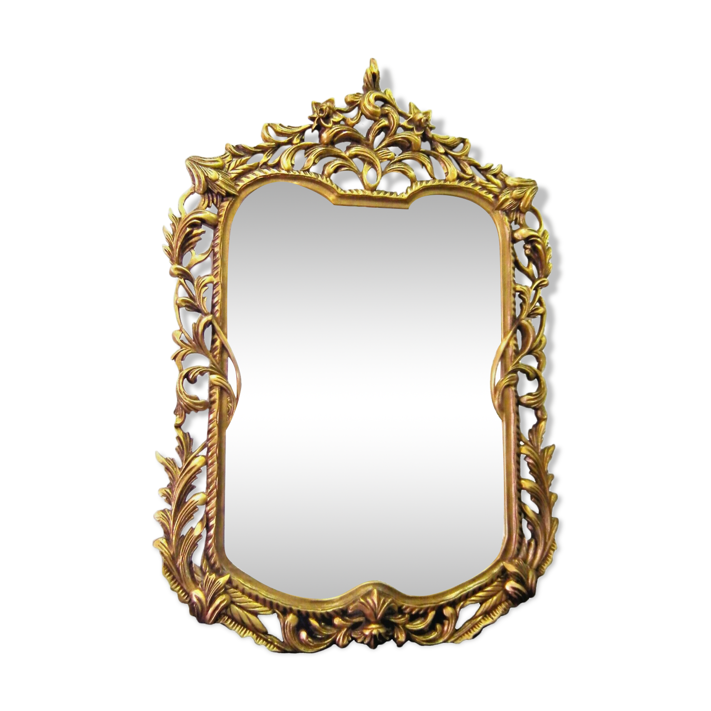 Miroir en bois en hêtre doré