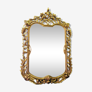 Miroir en bois en hêtre doré