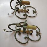 Pair of wrought iron sconces