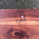 Antique cherry wood farmhouse table with rounded ends