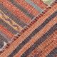 Red & Blue Pinstriped Pattern Vintage Kilim Rug, 156x221Cm