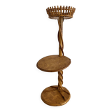 Vintage rattan plant holder