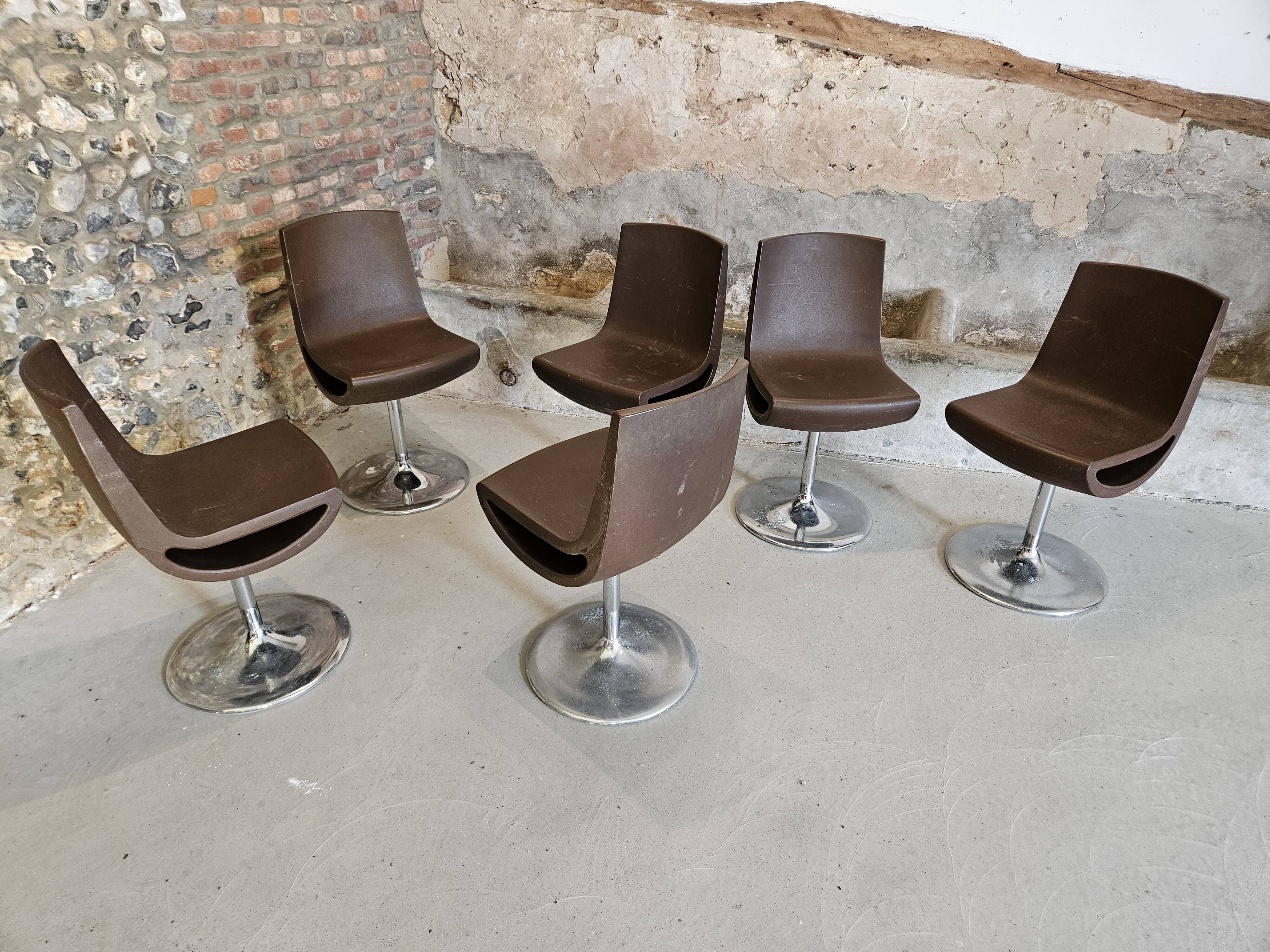 Lot de 6 chaises "Ciao" design Erik Bjornsen