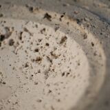 Cendrier en travertin - Art en marbre - Design fabriqué en Italie - Années 1970