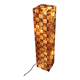 Floor Lamp in Amber and Crystal Pulegoso Glass by Poliarte, Italy, 1970s