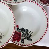6 assiettes creuses de  St Amand modèle Café Mars