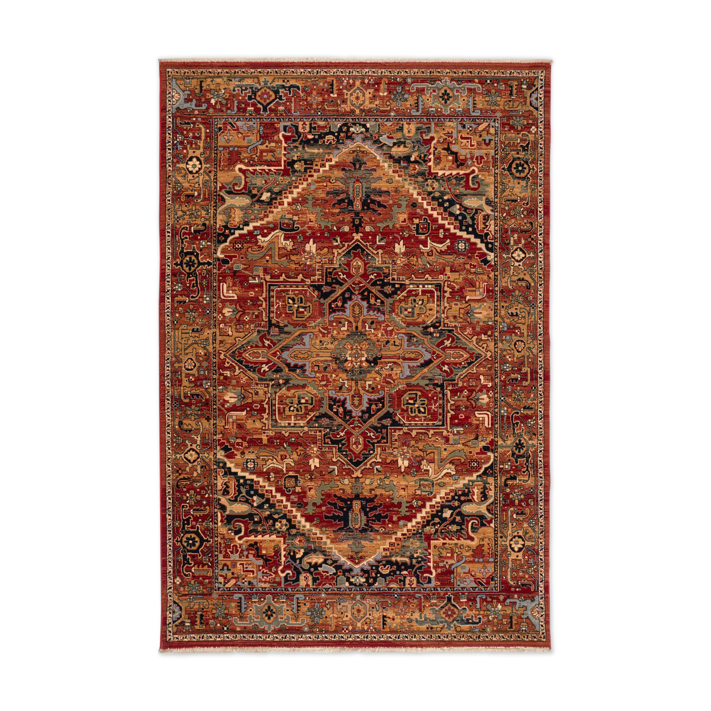 Red oriental carpet 200x300 cm antique