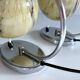 Pair of art deco lamps, chrome glass