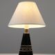 Black ceramic table lamp with sgraffito detail, Scandinavia, 1960s/1970s